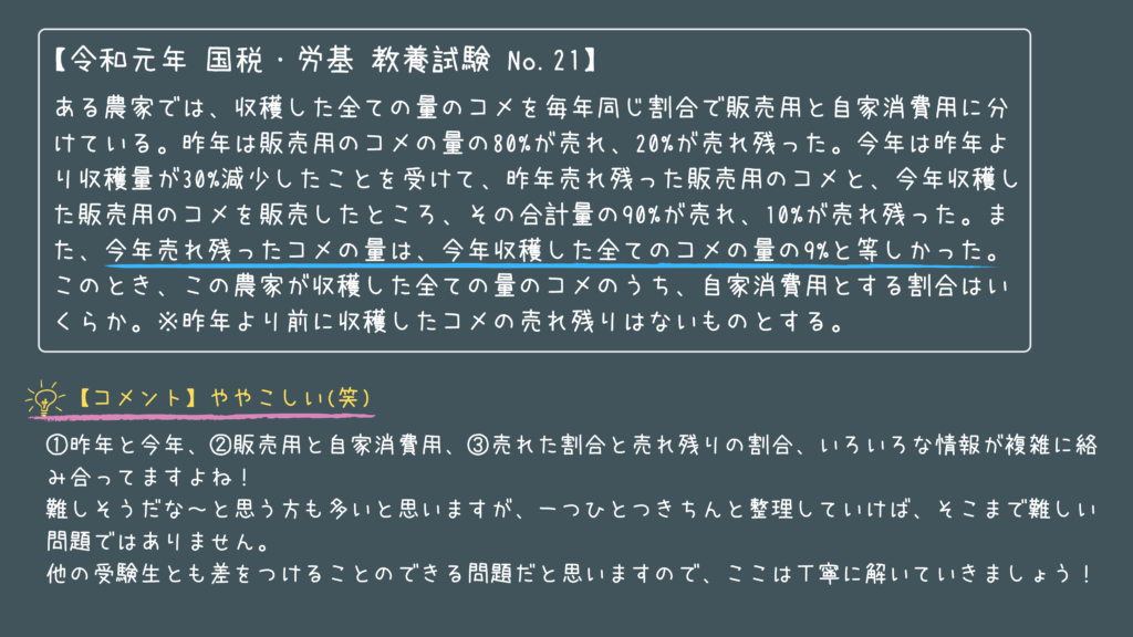 数的処理の過去問 実際に公務員試験で出題された問題をやさしく解説 画像付き せんせいの独学公務員塾